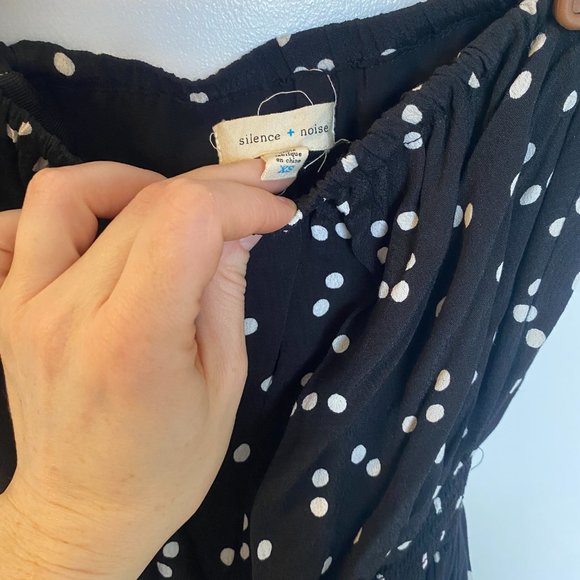 Strapless Wide Leg Polka Dot Cropped Jumpsuit, XS/S/M - Picture 2 of 4